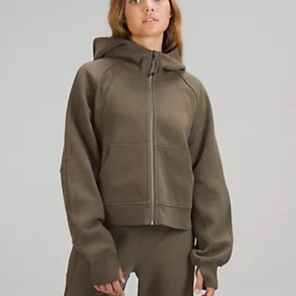 lululemon athletica Tops - LULULEMON Scuba Oversized Full Zip Carob Brown